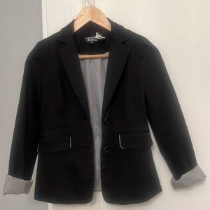 Papermoon black cotton blazer XS. Gently used.